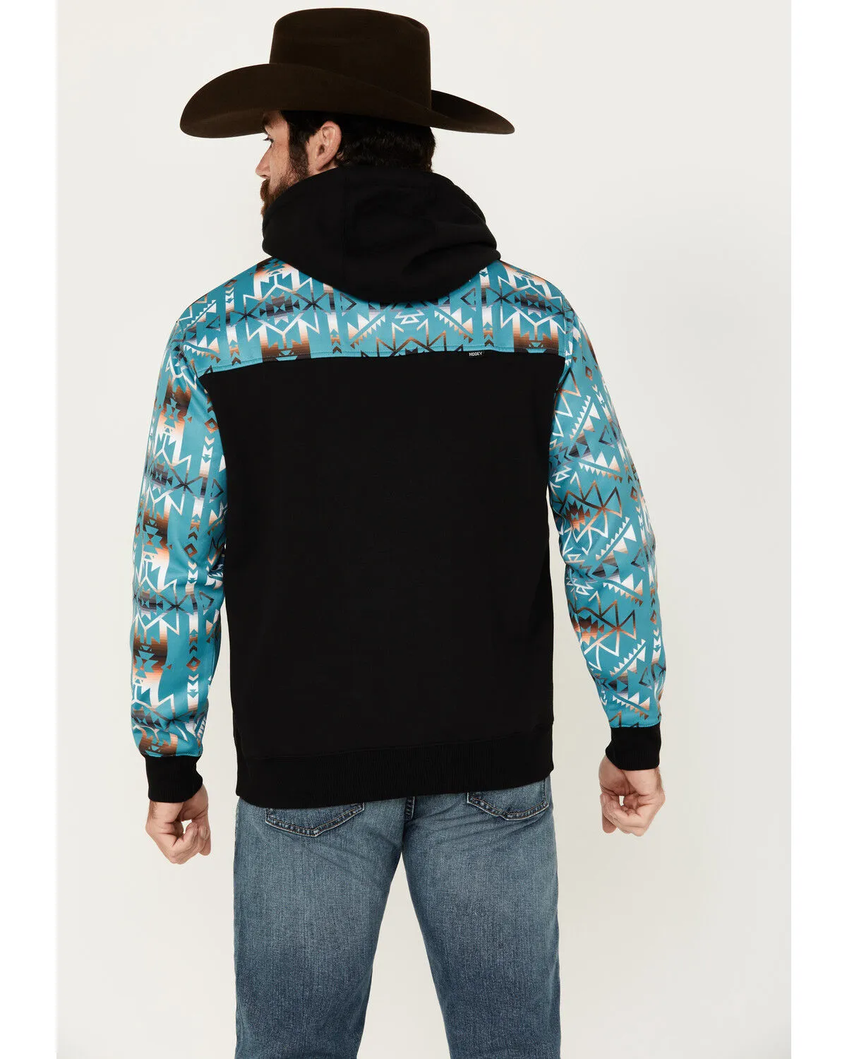 Product Name:  Hooey Men's Boot Barn Exclusive Southwestern Color Block Hooded Sweatshirt