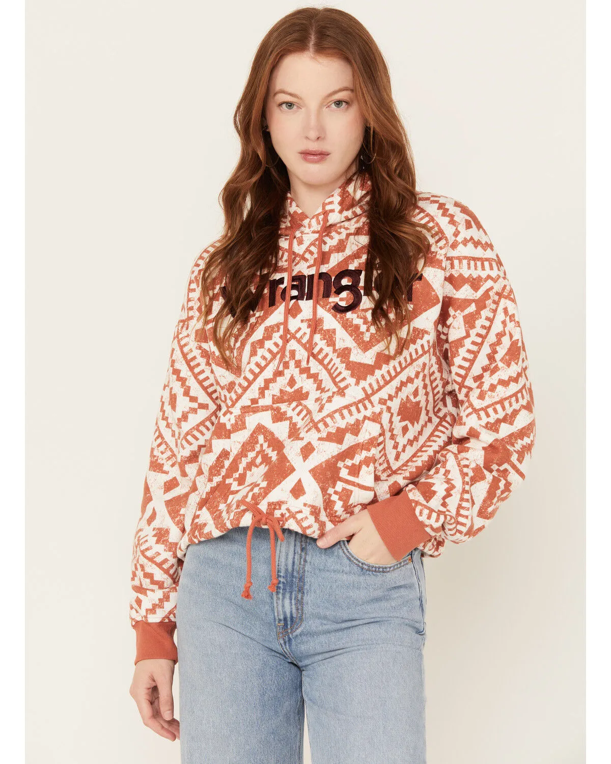 Product Name:  Wrangler Retro Women's Logo Southwestern Print Hoodie