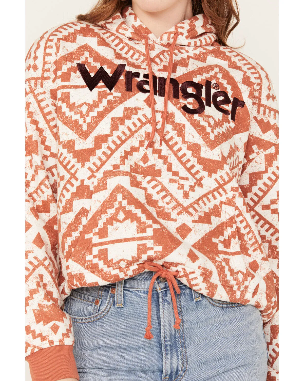 Product Name:  Wrangler Retro Women's Logo Southwestern Print Hoodie