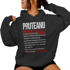 Pruteanu Name Facts Last Name Pruteanu Name Facts Family Name Women Hoodie