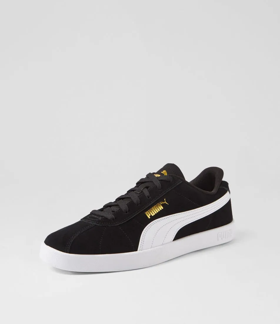 PUMA 397444 Puma Club 2 Black White Gold Sneakers