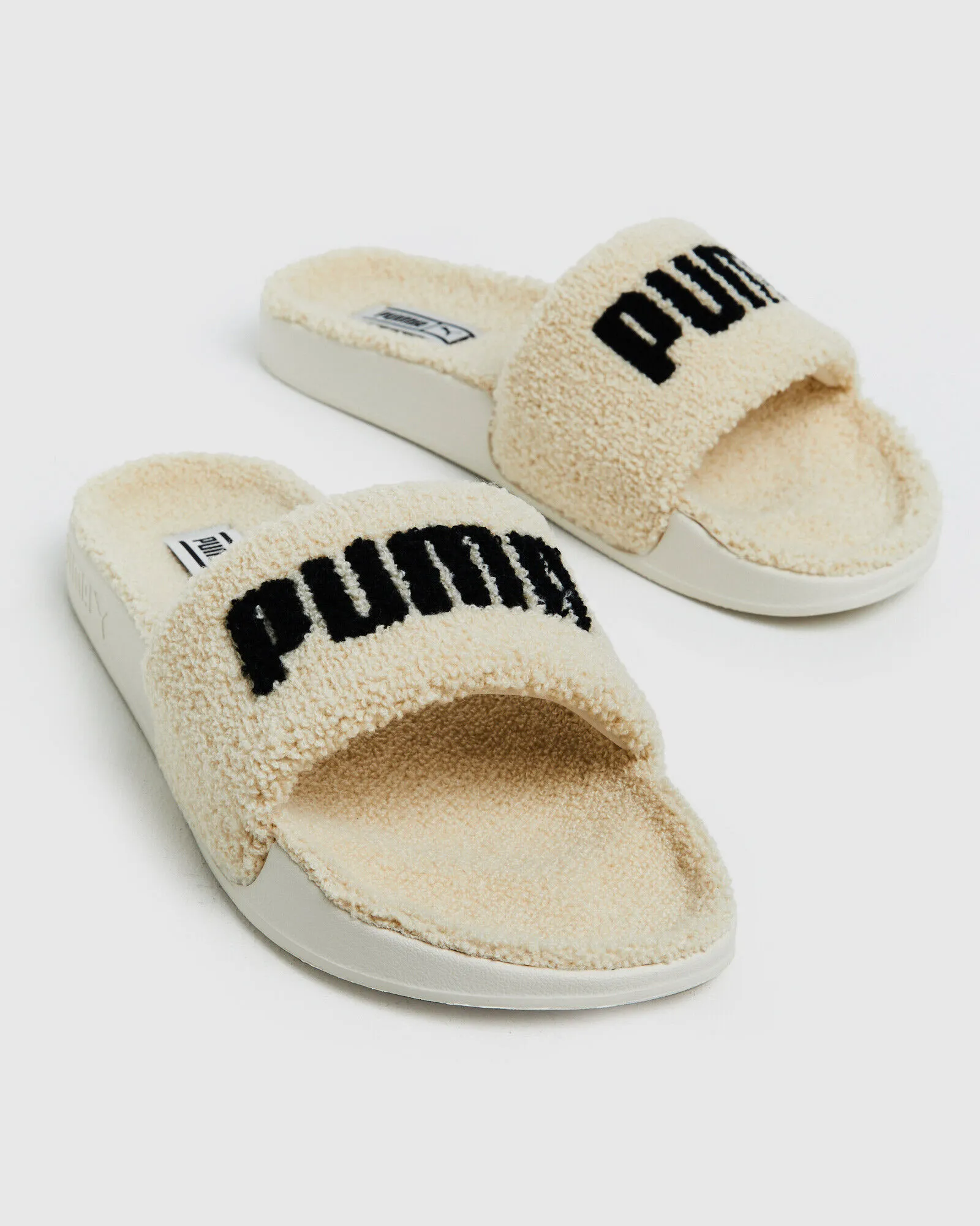 Puma Leadcat Sherpa Slides White/Puma White