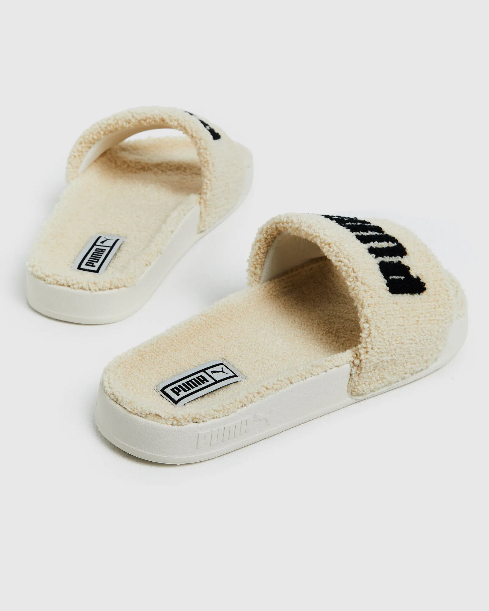 Puma Leadcat Sherpa Slides White/Puma White