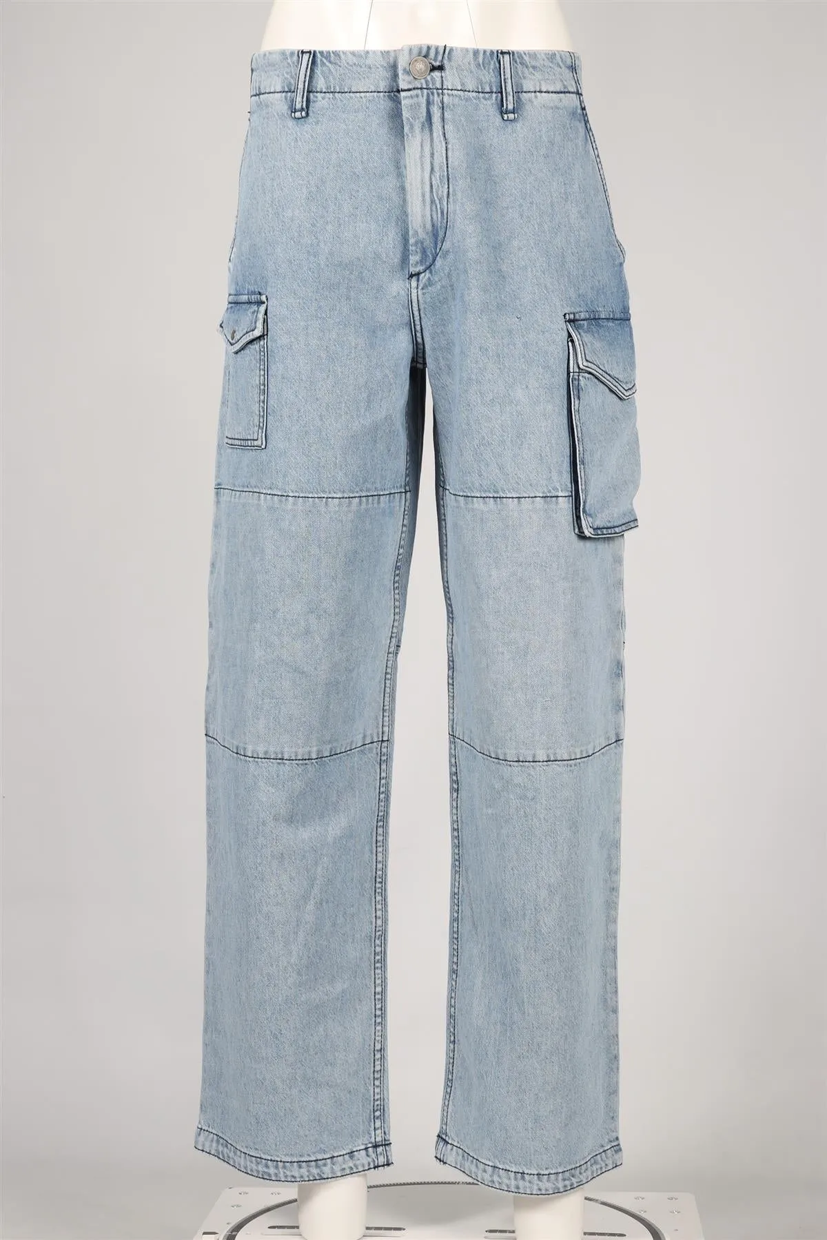 RAG & BONE BLUE HIGH RISE WIDE LEG JEANS W28 UK 10