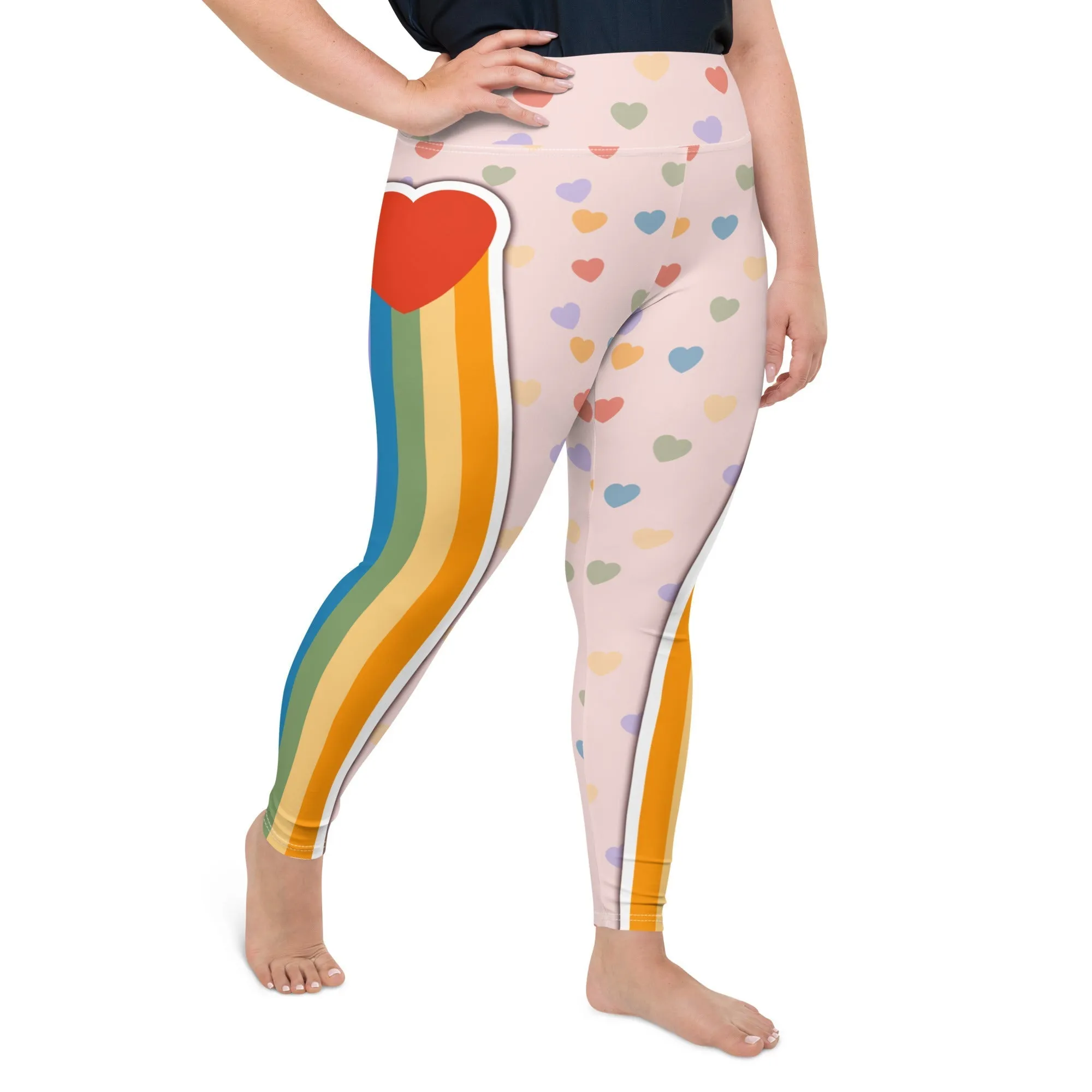 Rainbow Love Plus Size Leggings