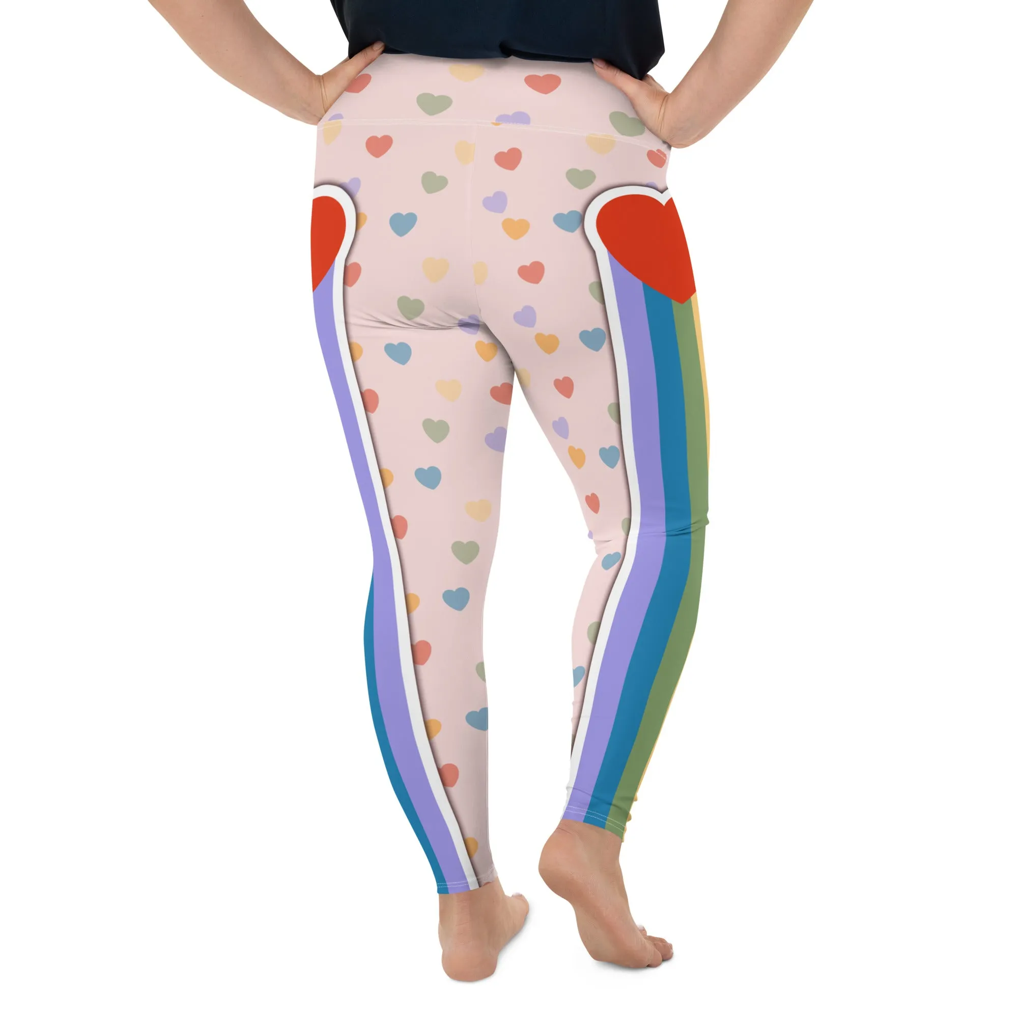 Rainbow Love Plus Size Leggings