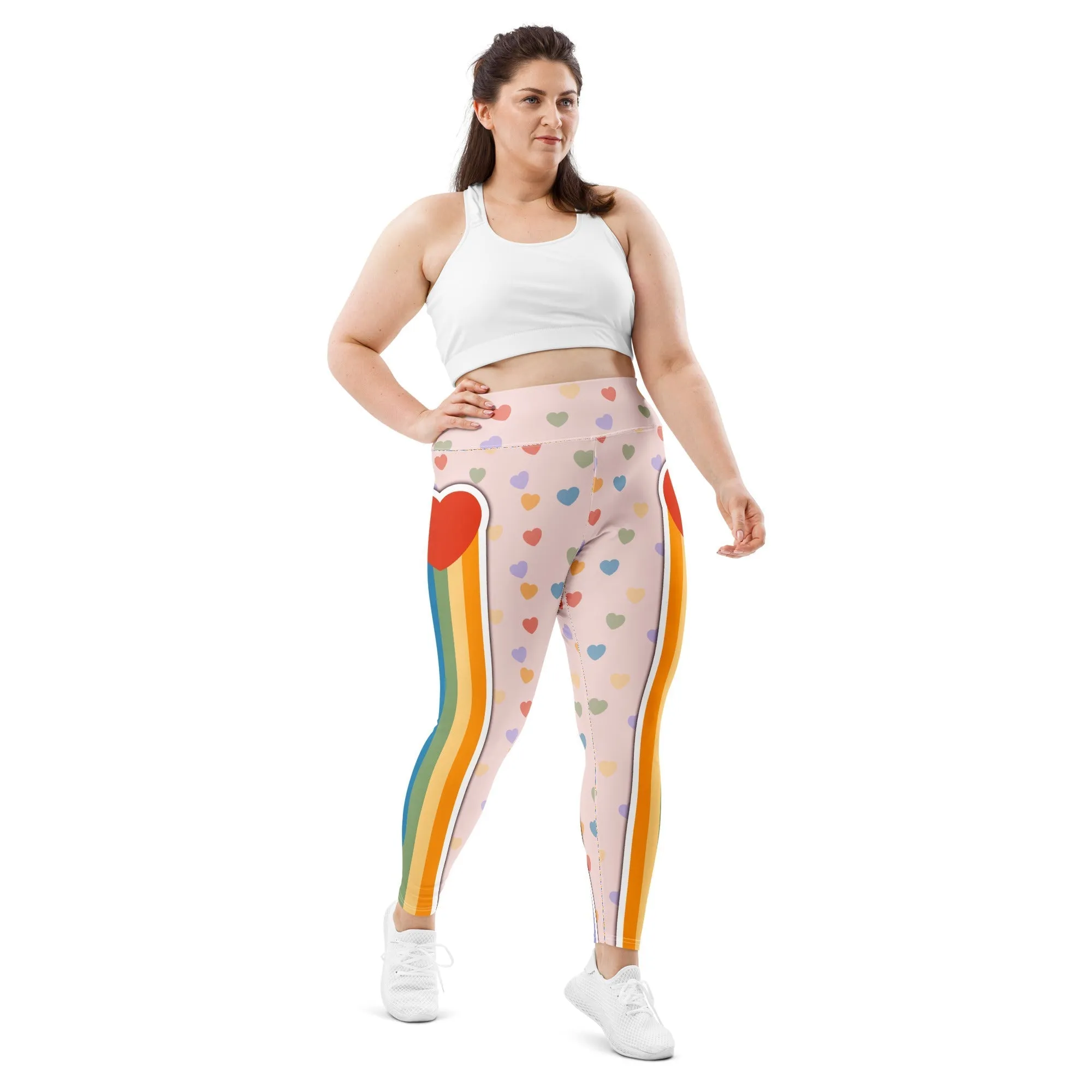 Rainbow Love Plus Size Leggings