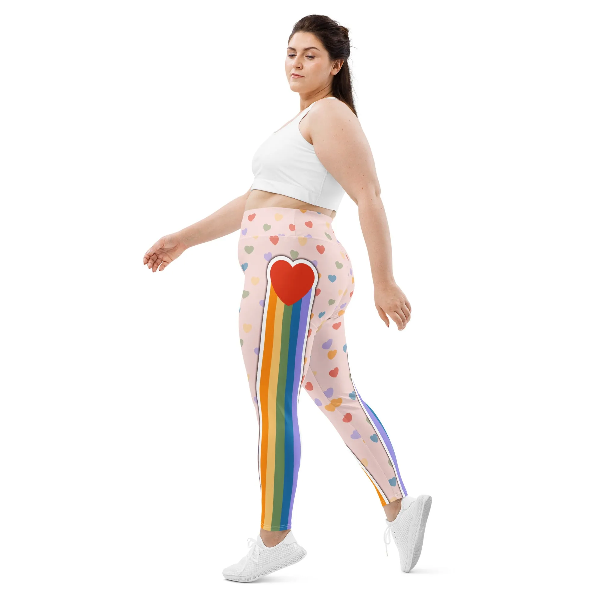 Rainbow Love Plus Size Leggings