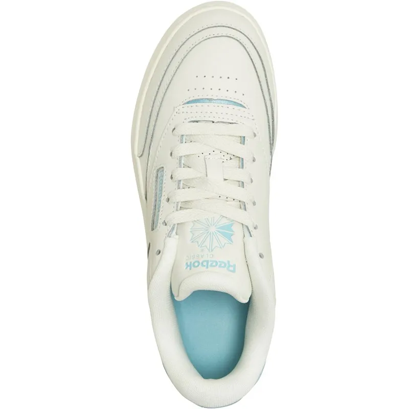 Reebok Classics Womens Club C Extra Trainers Chalk/Blue Pearl/Chalk