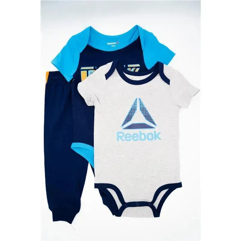 Reebok Layette 3Pc Set Faux Indigo 6/9M