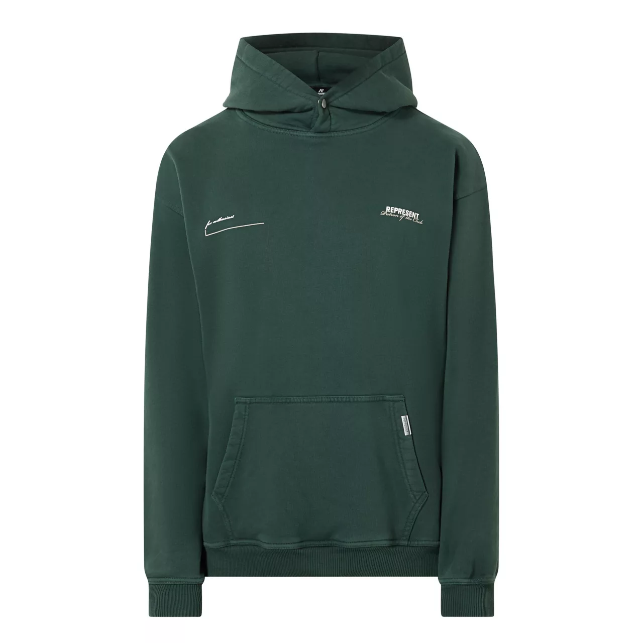 REPRESENT Patron Logo Drawstring Hoodie - Dark Green