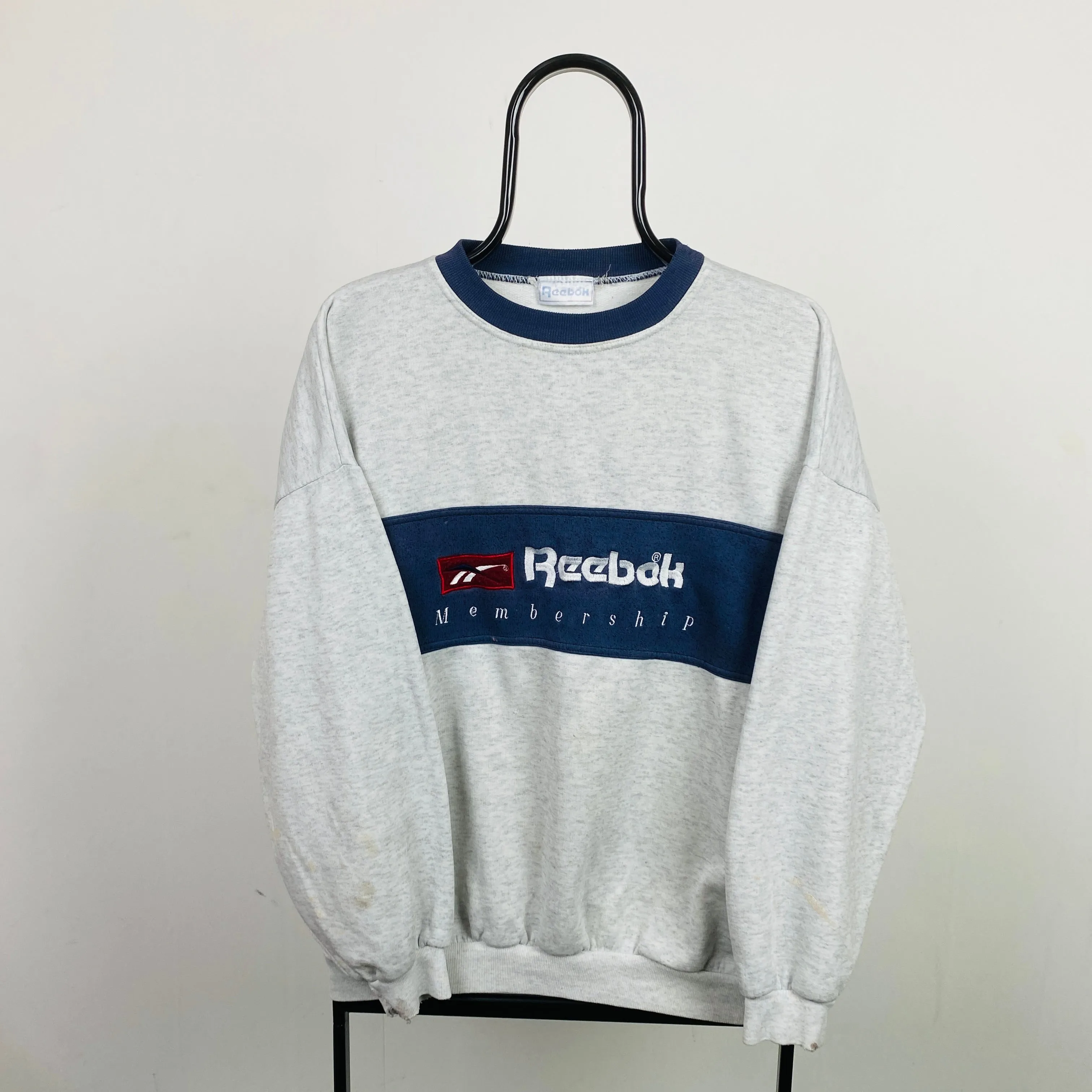 Retro Reebok Membership Sweatshirt Grey Medium