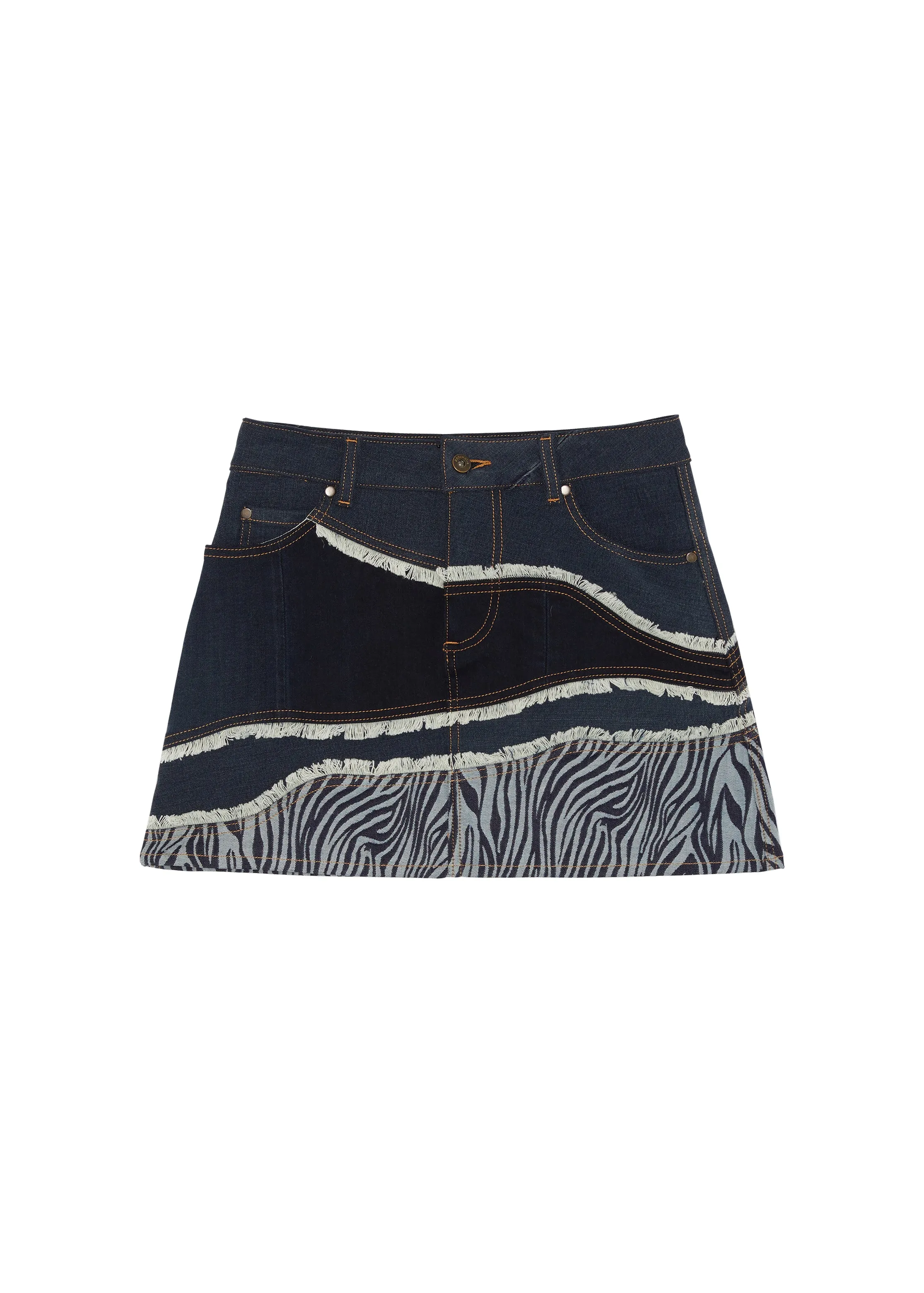 Rework Denim Skirt