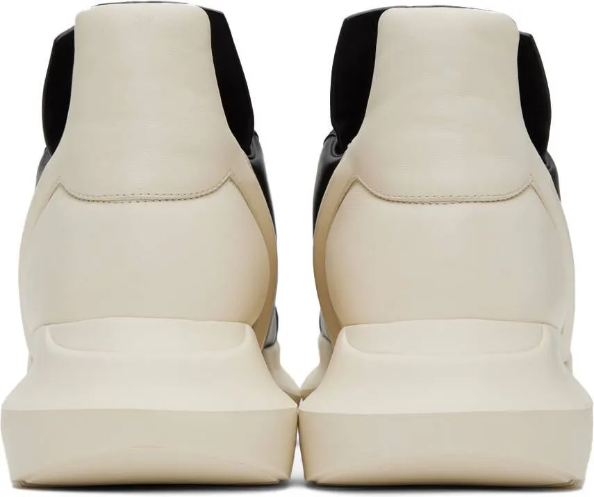 Rick Owens Black & Off-White Geth Sneakers