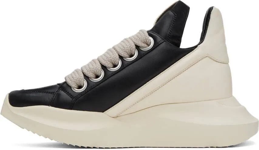 Rick Owens Black & Off-White Geth Sneakers