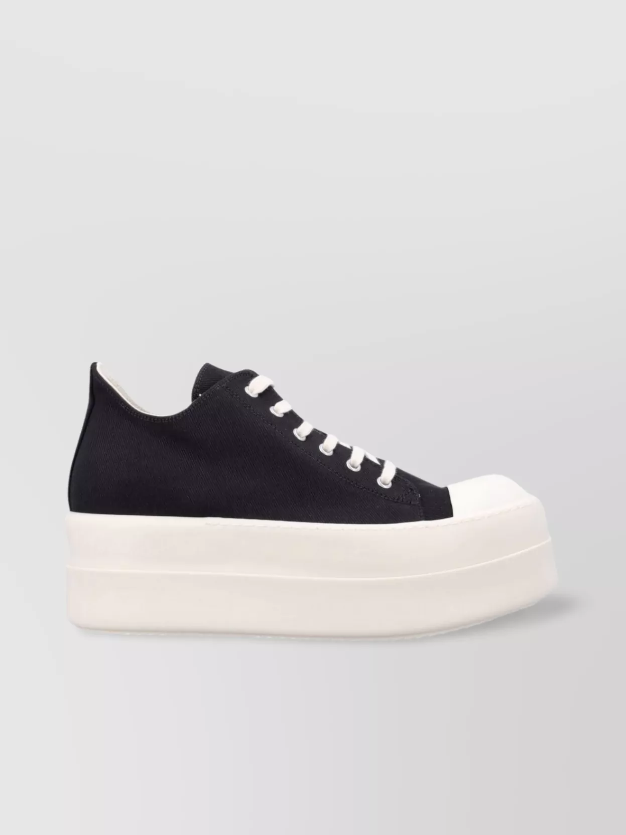 Rick Owens Drkshdw   Low top canvas sneakers with platform sole