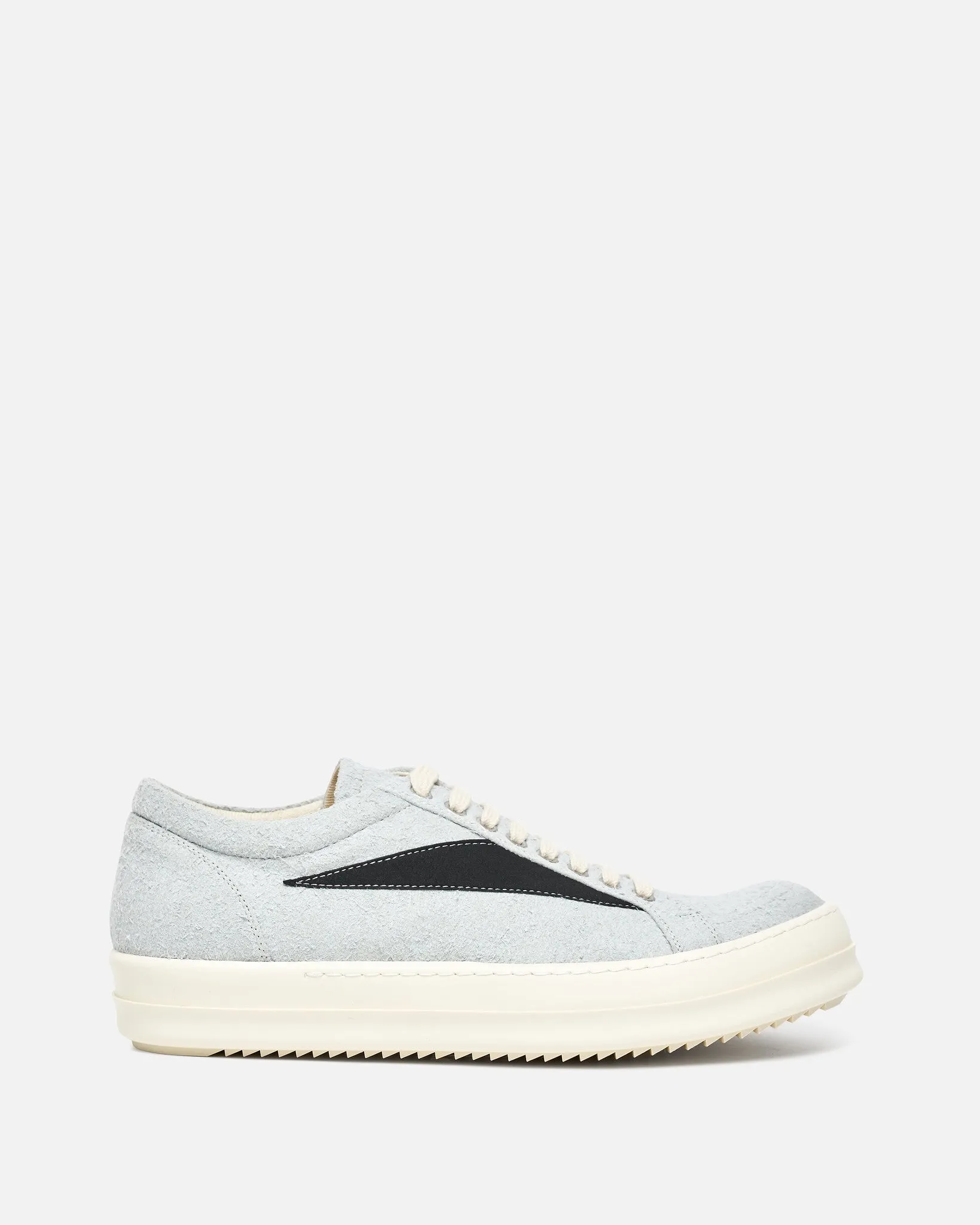 Rick Owens DRKSHDW Shaggy Suede Vintage Sneakers in Oyster/Black