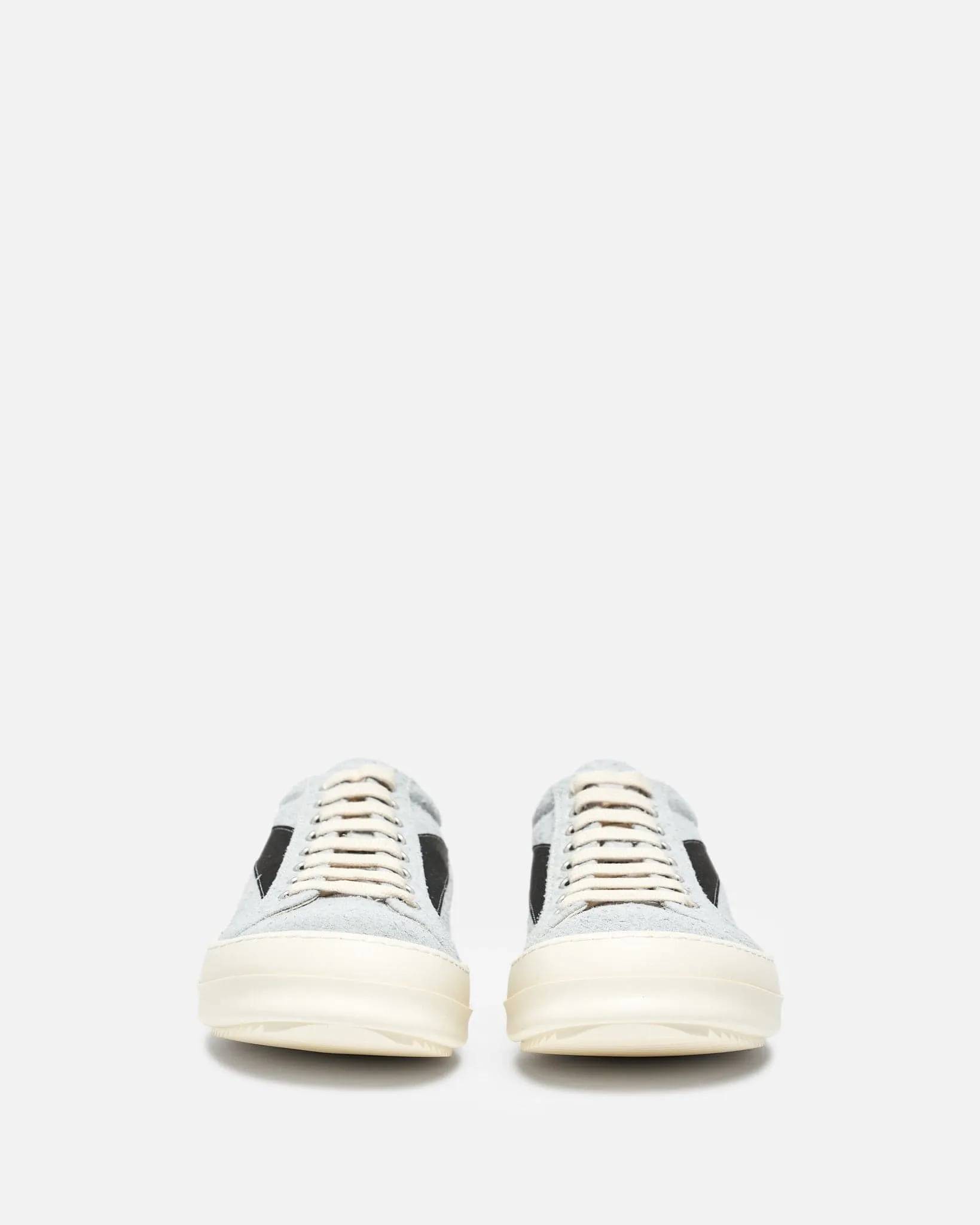 Rick Owens DRKSHDW Shaggy Suede Vintage Sneakers in Oyster/Black