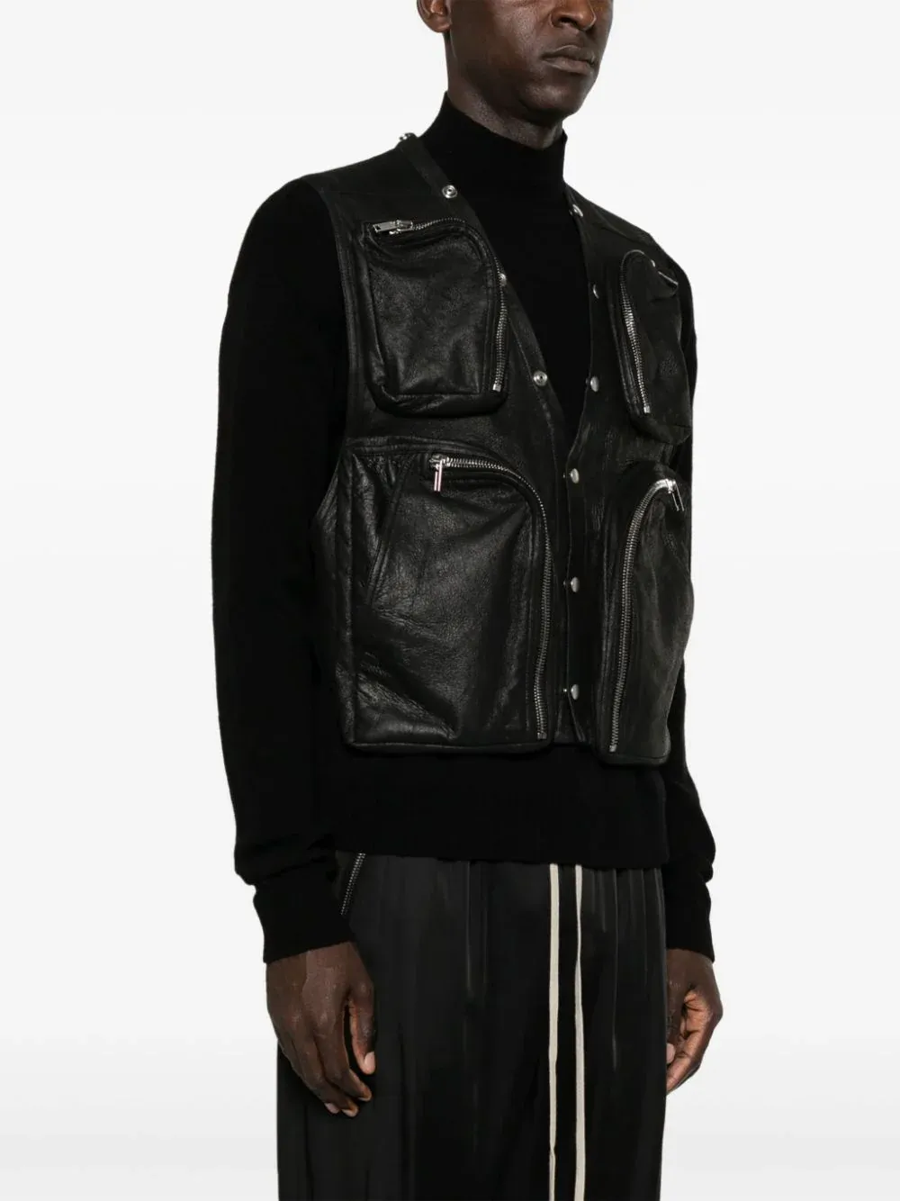 RICK OWENS - Men Gilet In Pelle - Cargo Vest