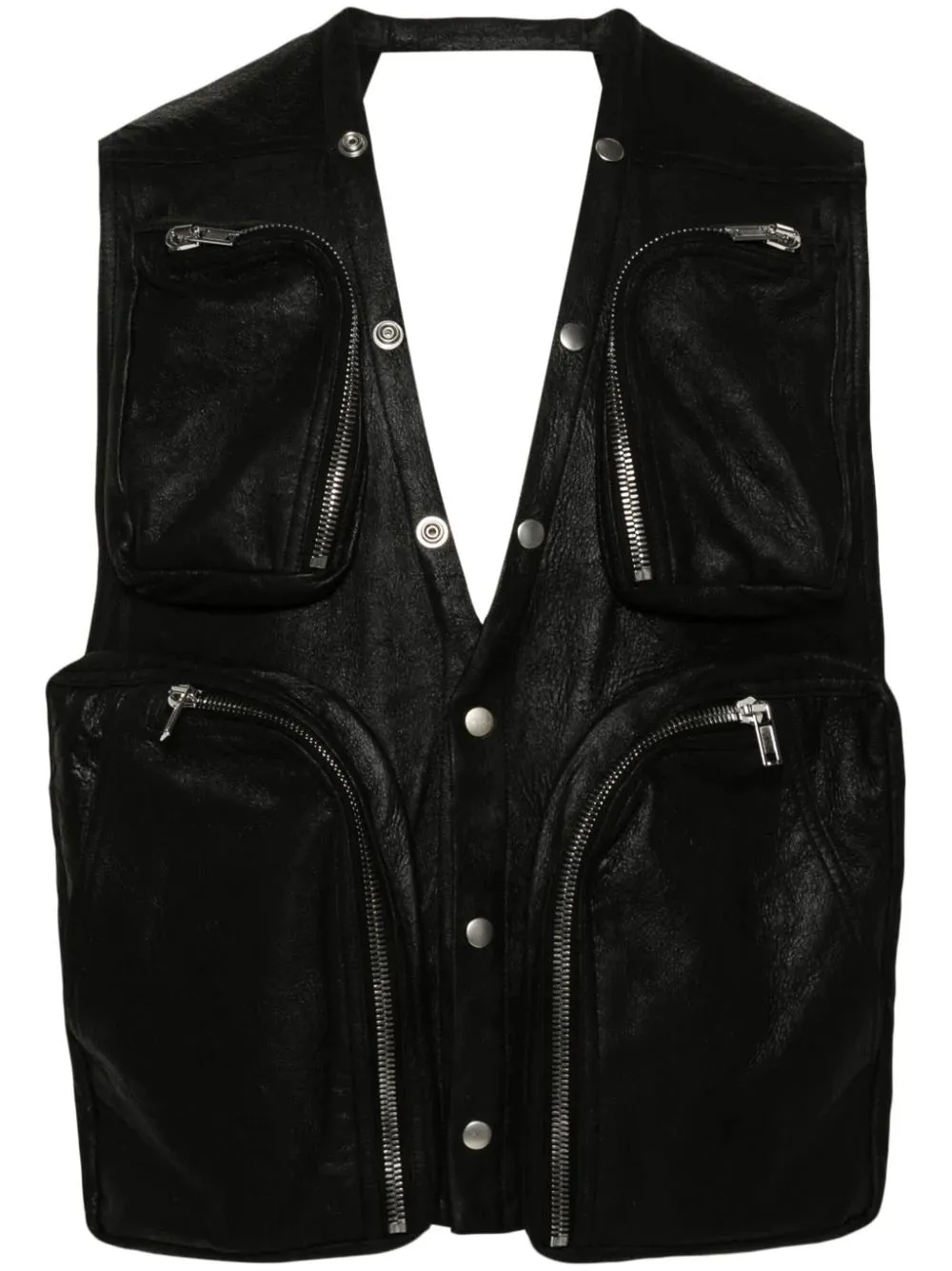 RICK OWENS - Men Gilet In Pelle - Cargo Vest