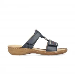 Rieker 60842-14 | Navy | Womens Adjustable Mule Sandals