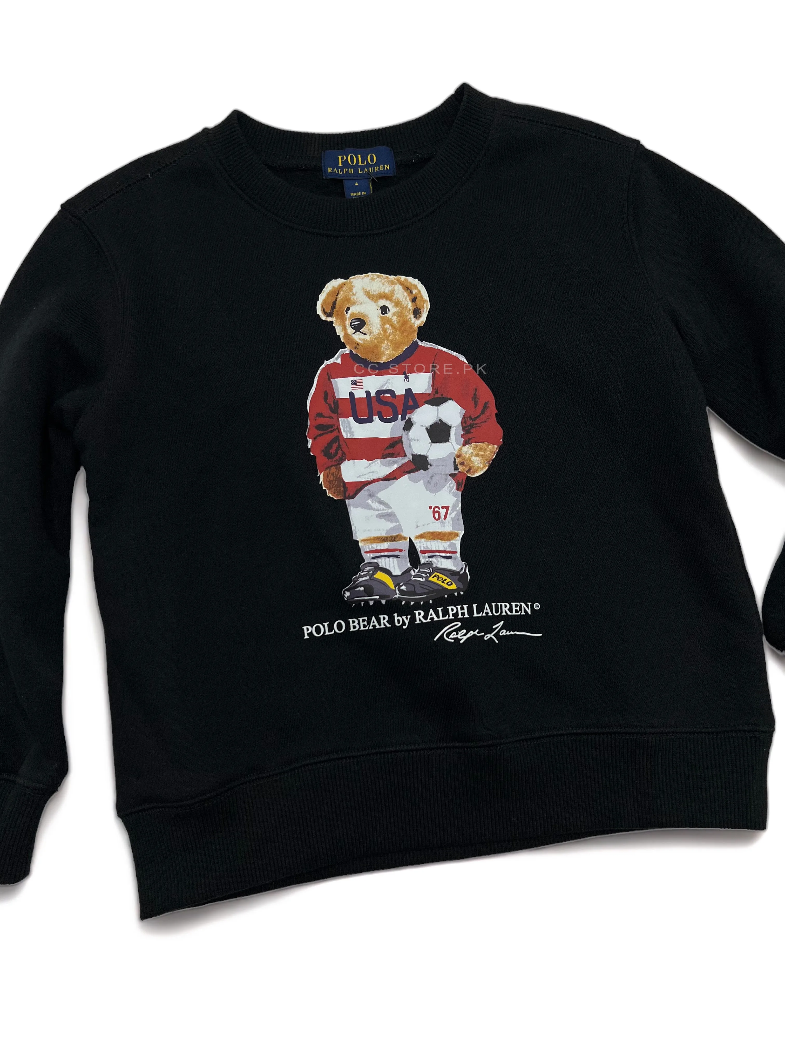 RL Polo Bear Kids Fleece Black Sweatshirt