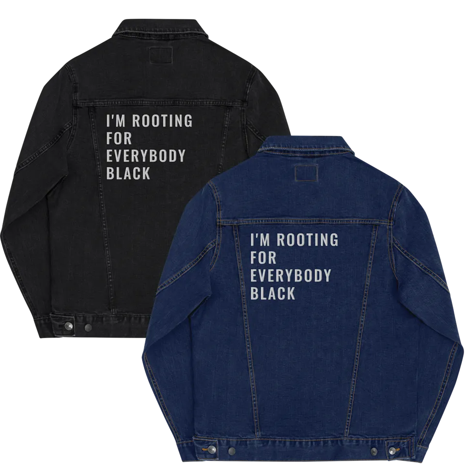 Rooting For Everyone Black Denim jacket