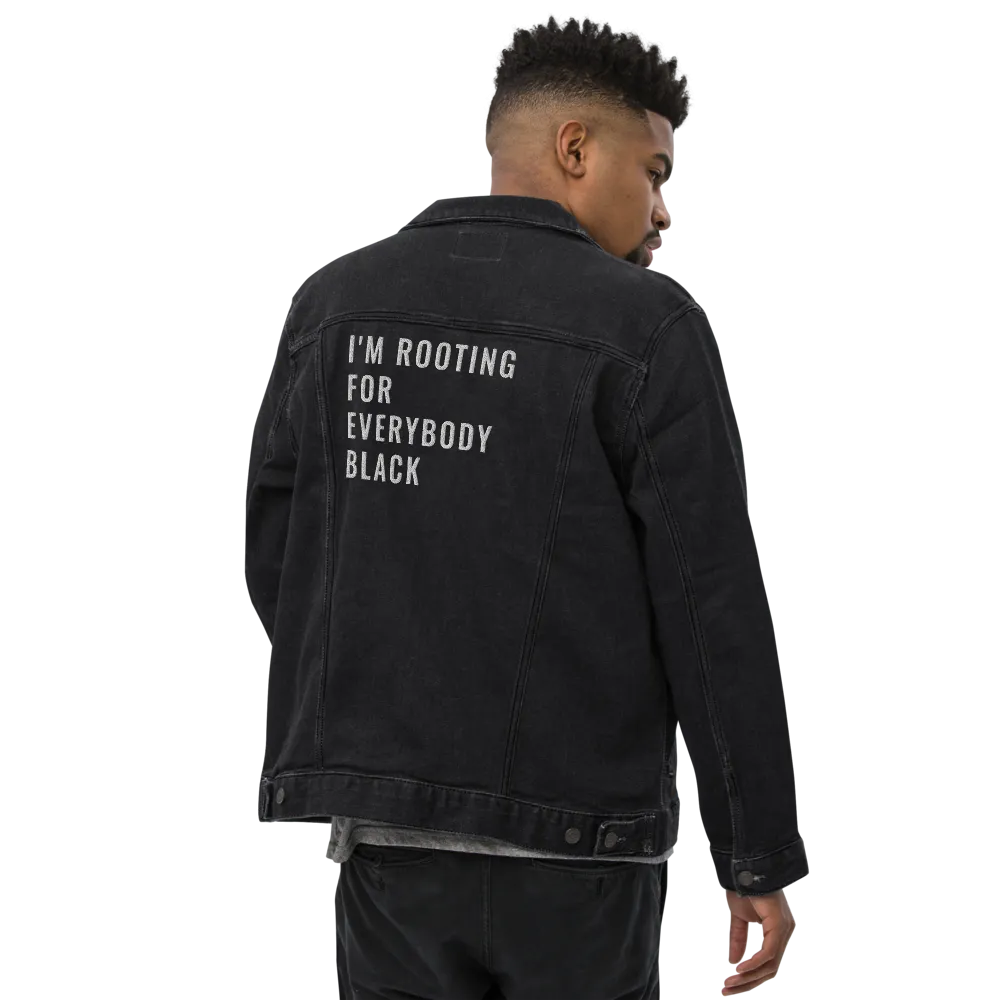 Rooting For Everyone Black Denim jacket