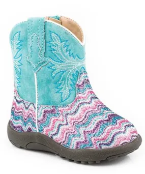 Roper Infant Glitter Aztec Western Boot