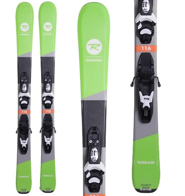 ROSSIGNOL TERRAIN RTL N W/ KID 4 GW BINDING JR SKI PACKAGE