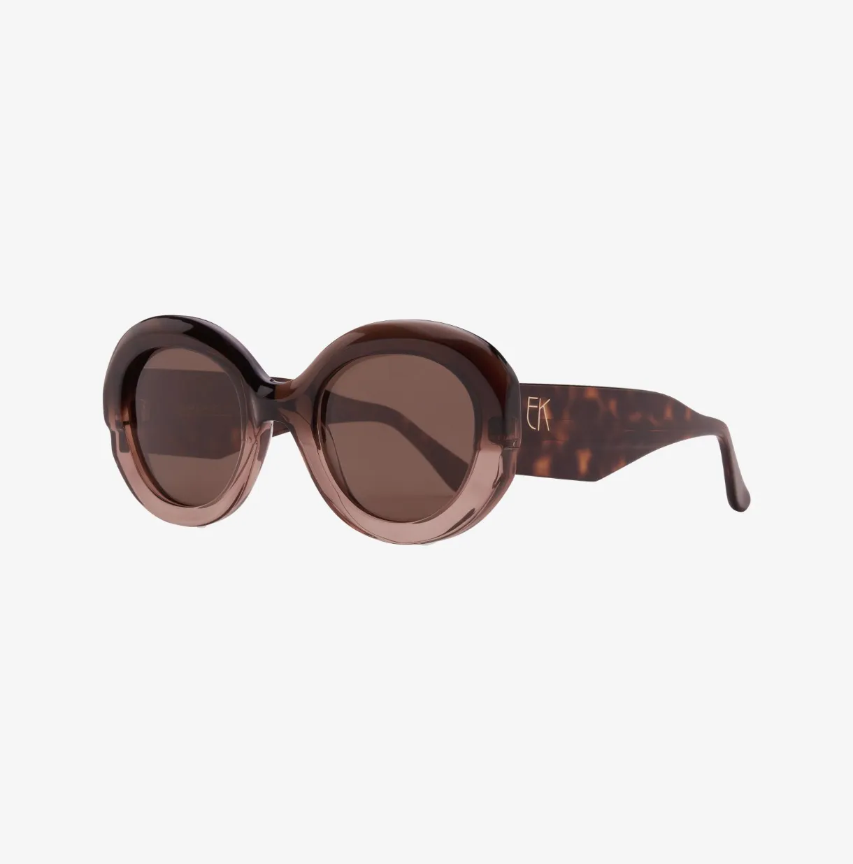 Round Sunglasses - Dark Tan