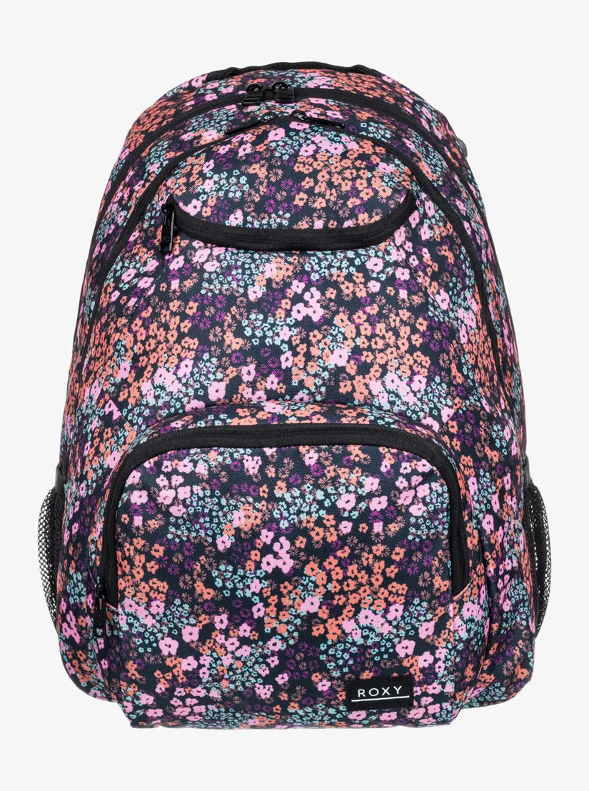 Roxy Shadow Swell Printed Backpack-Anthracite Floral Fiesta