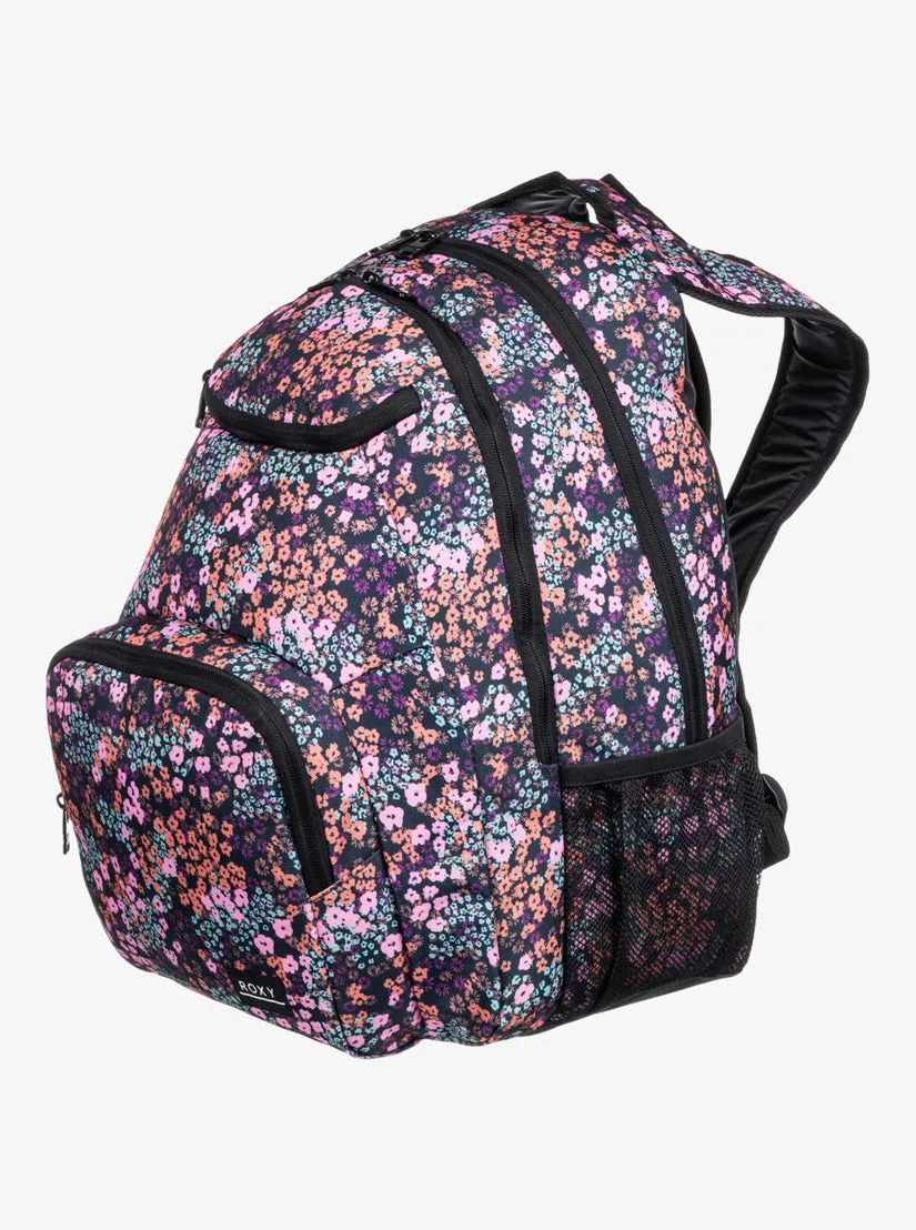 Roxy Shadow Swell Printed Backpack-Anthracite Floral Fiesta