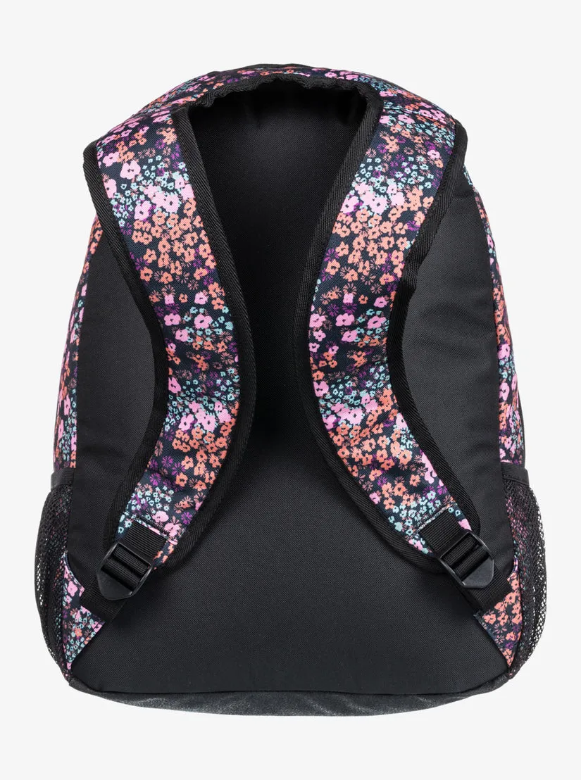 Roxy Shadow Swell Printed Backpack-Anthracite Floral Fiesta