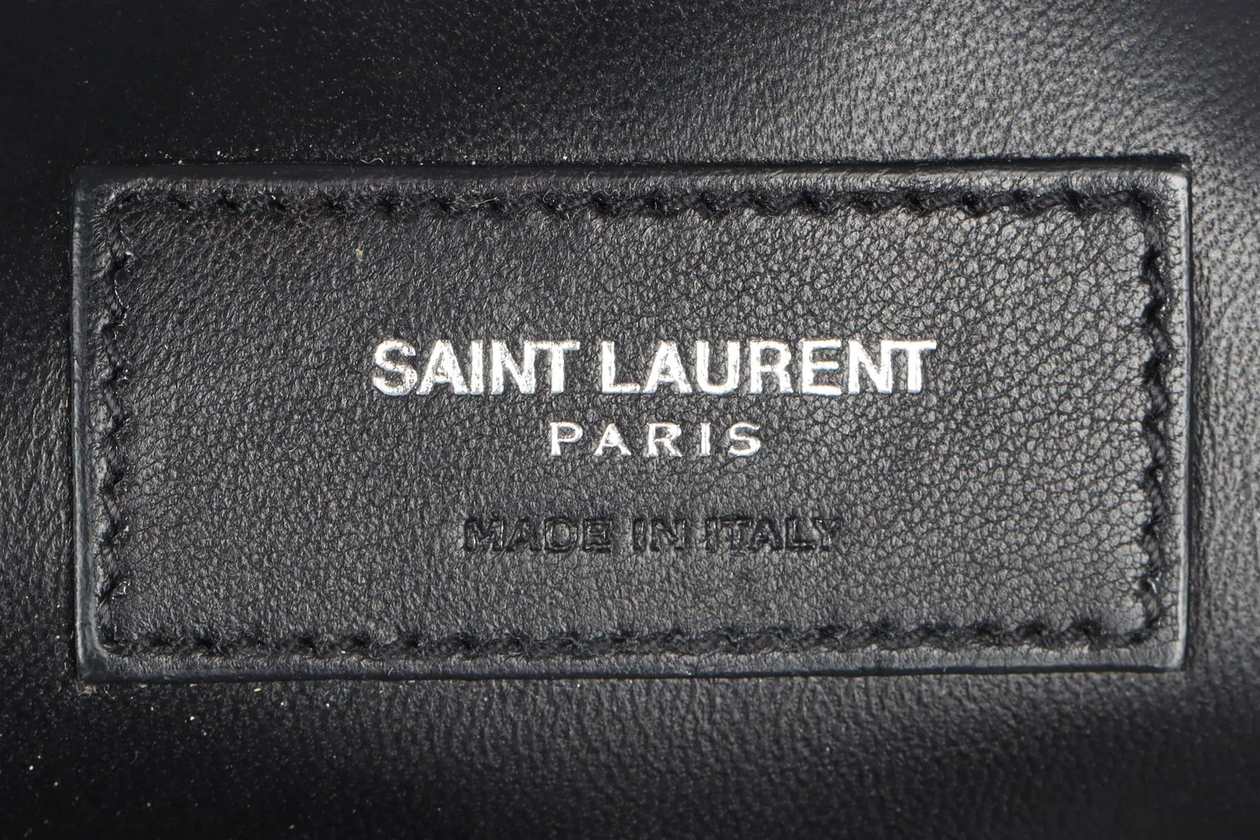 SAINT LAURENT GREY COLLGE MEDIUM LEATHER SHOULDER BAG