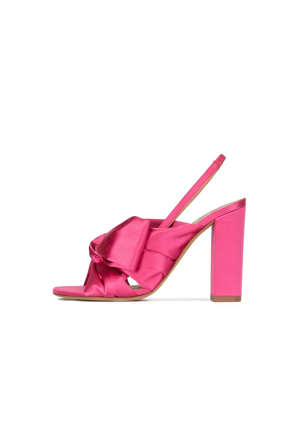 Satin Peep Toe Chunky Heel Outdoor Shoes With Bow-Knot