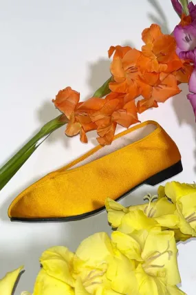 SATIN THEATRE SLIPPER - YELLOW