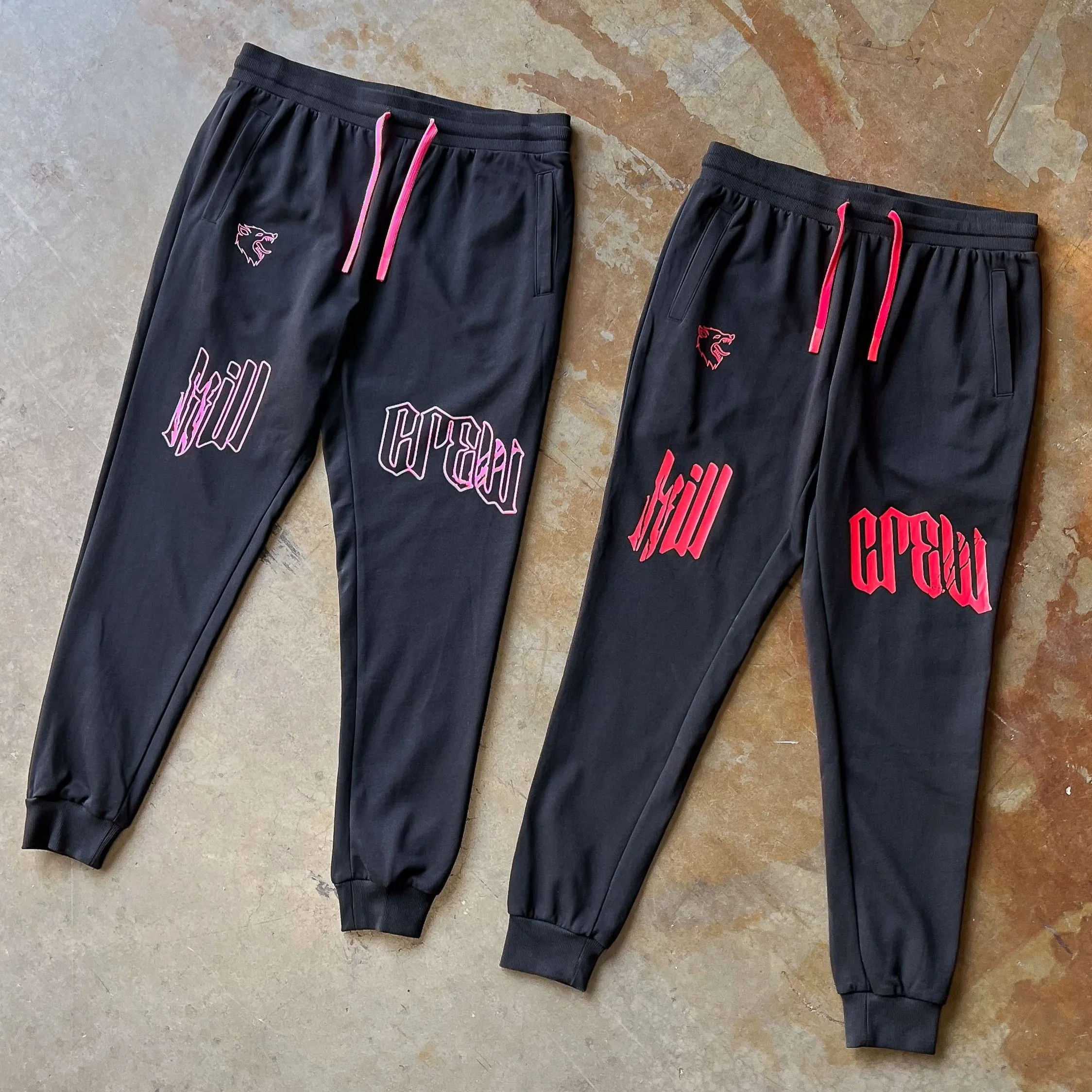 SCAR JOGGERS - BLACK / PINK