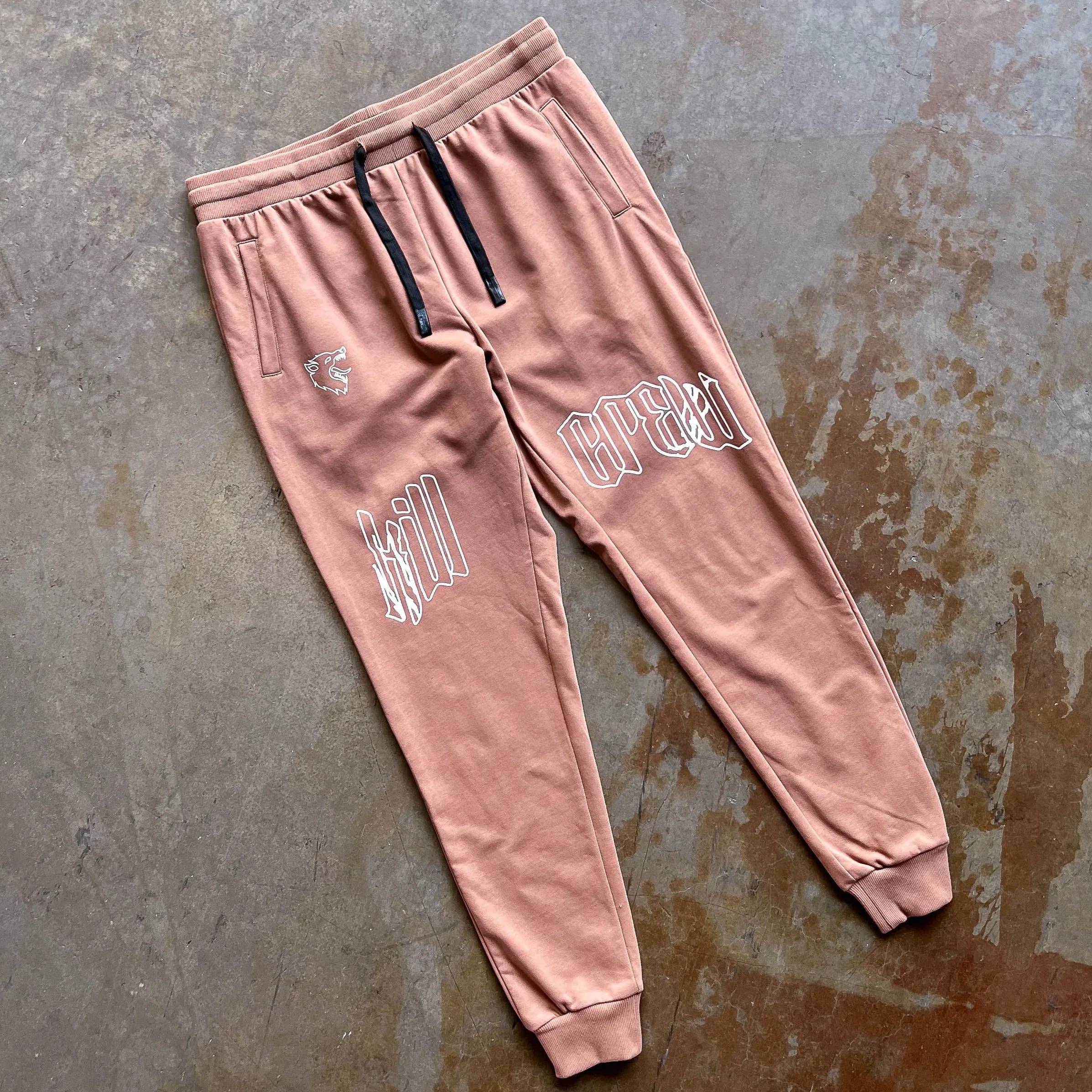 SCAR JOGGERS - BROWN / WHITE