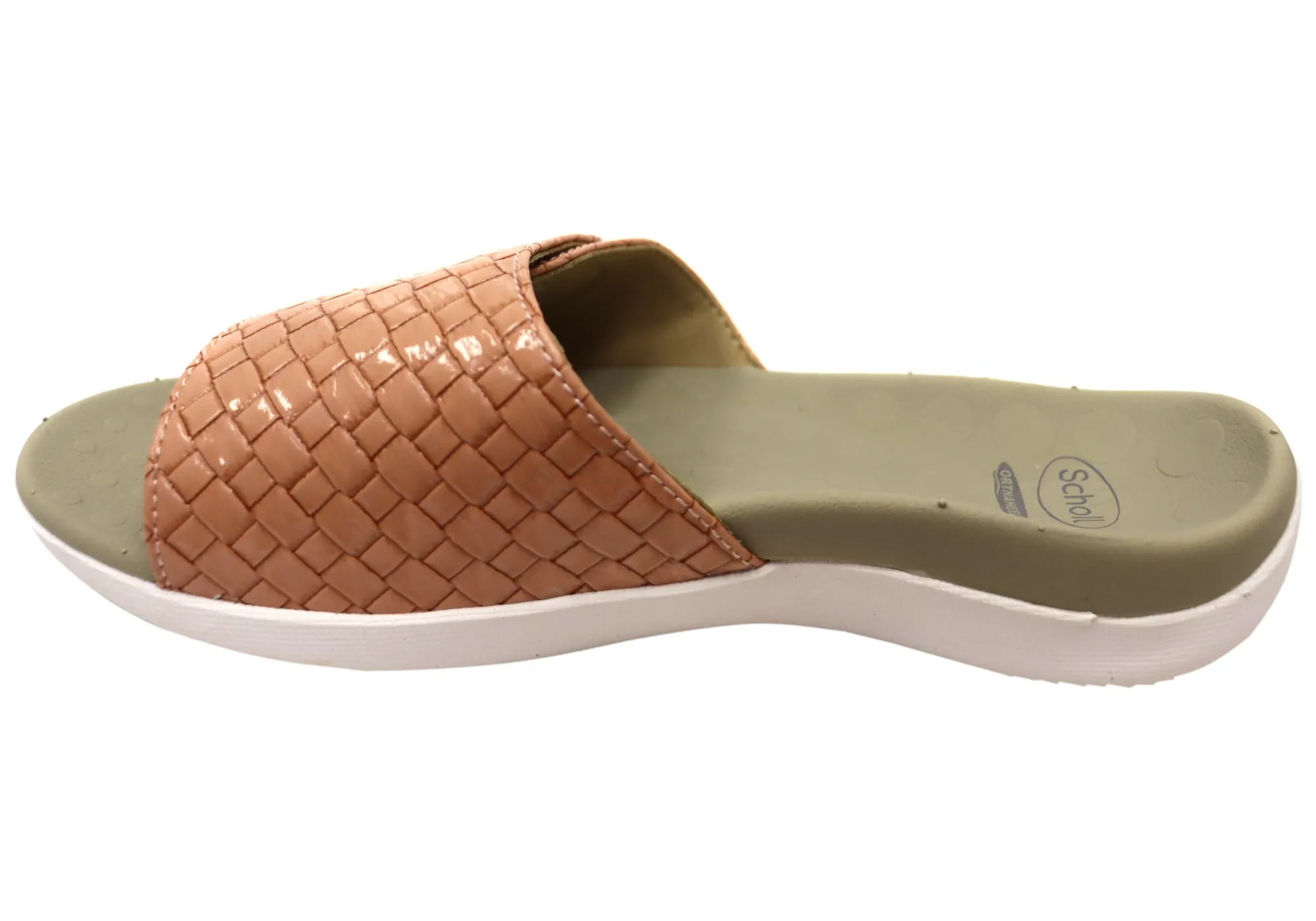 Scholl Orthaheel Samos II Womens Comfortable Supportive Slides Sandals