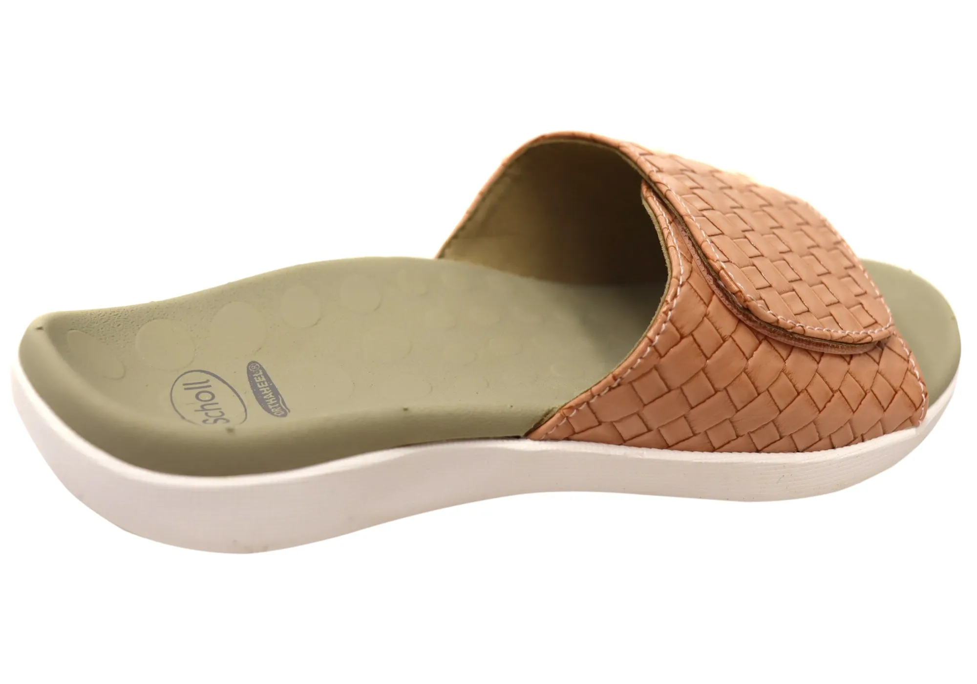 Scholl Orthaheel Samos II Womens Comfortable Supportive Slides Sandals