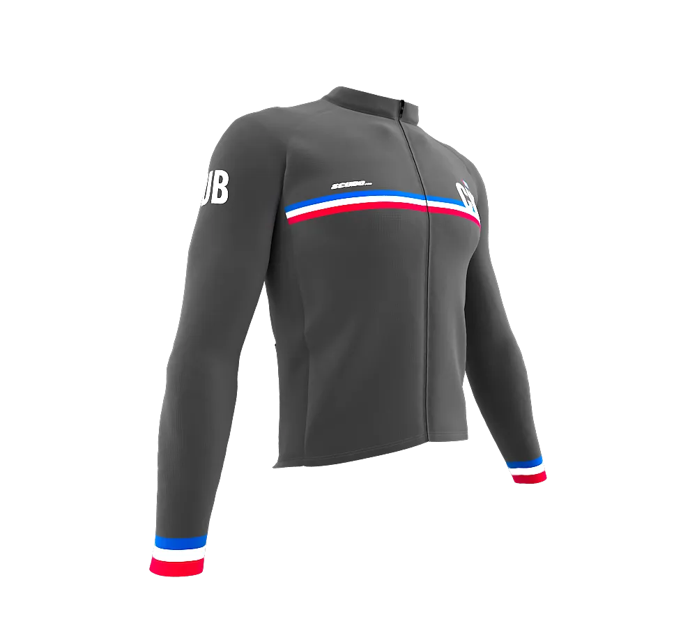 ScudoPro Pro Thermal Long Sleeve Cycling Jersey Country CODE Cuba Gray | Men and Women