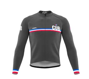 ScudoPro Pro Thermal Long Sleeve Cycling Jersey Country CODE Cuba Gray | Men and Women