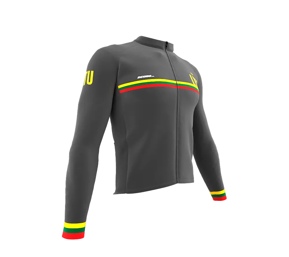 ScudoPro Pro Thermal Long Sleeve Cycling Jersey Country CODE Lithuania Gray | Men and Women