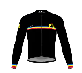 ScudoPro Pro Thermal Long Sleeve Cycling Jersey Country CODE Philippines Black | Men and Women