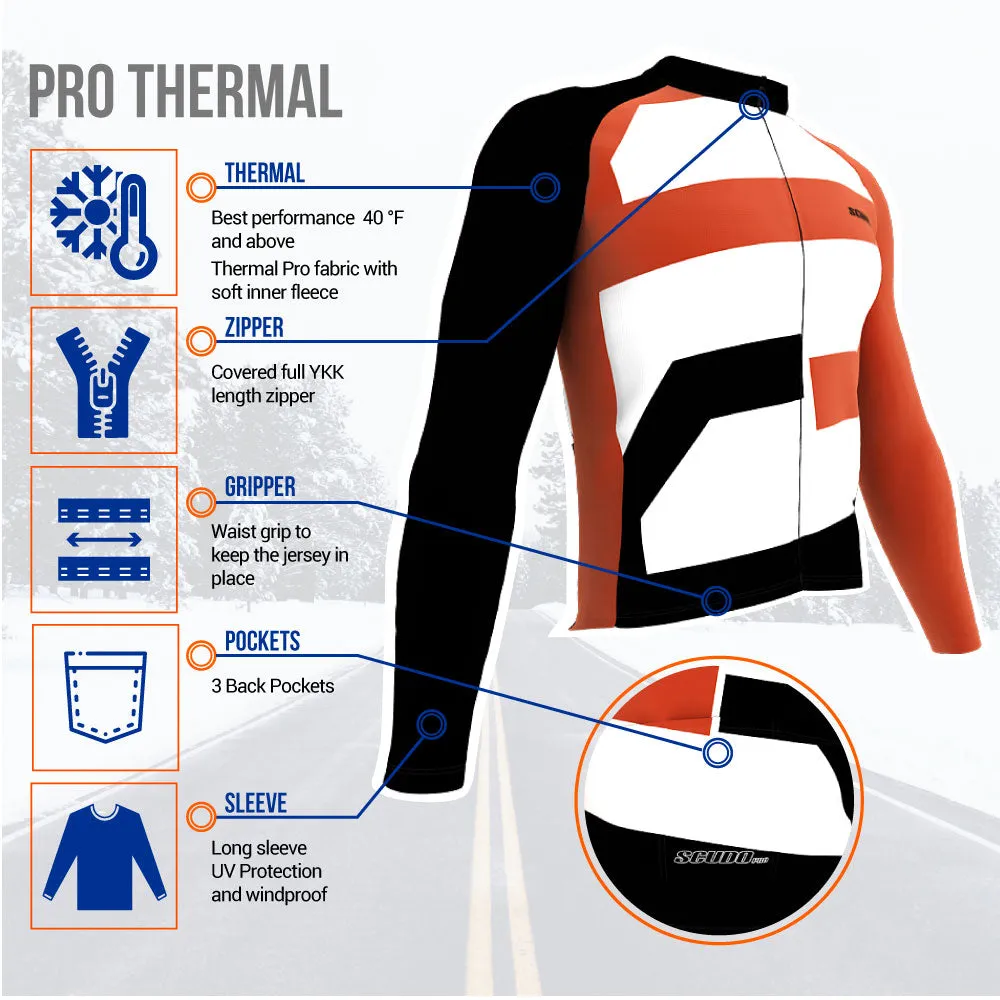 ScudoPro Pro Thermal Long Sleeve Cycling Jersey Country CODE Philippines Black | Men and Women