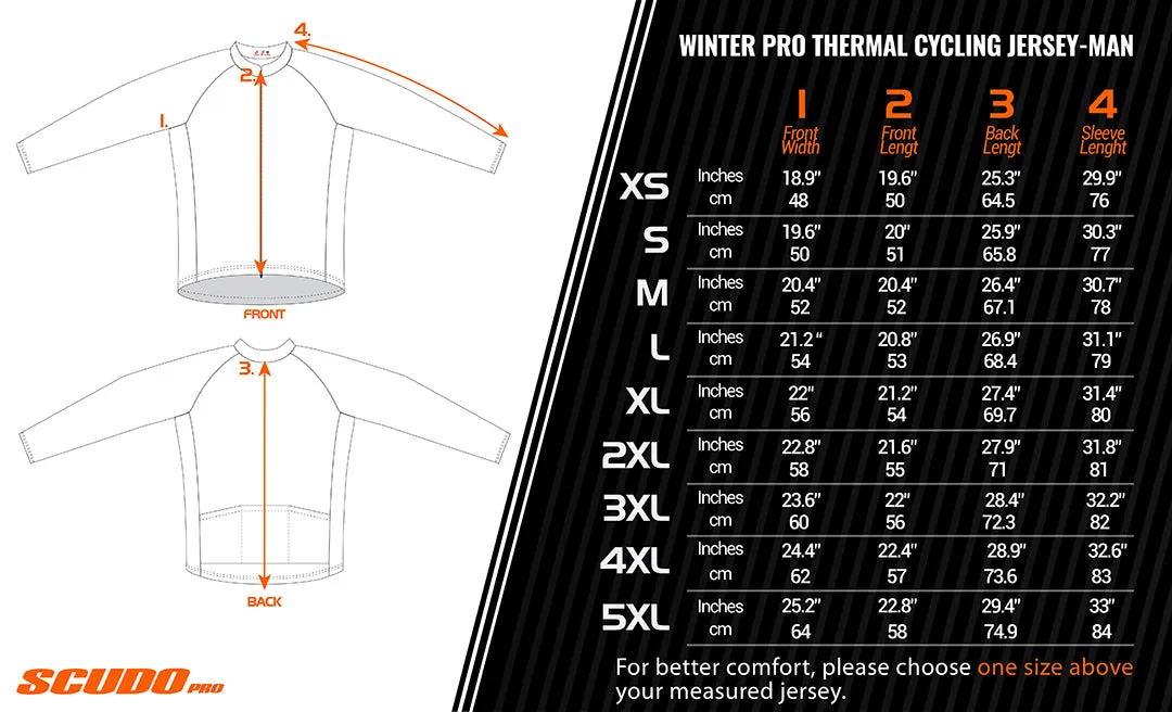 ScudoPro Pro Thermal Long Sleeve Cycling Jersey Country CODE Philippines Black | Men and Women