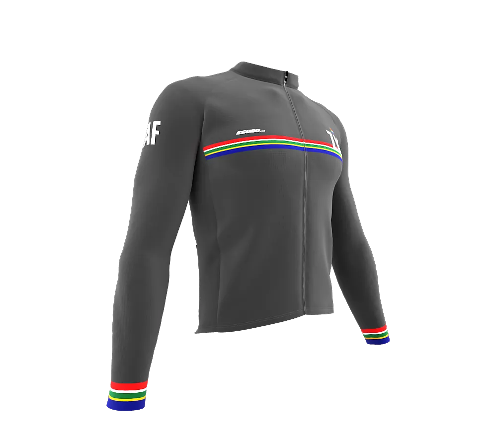 ScudoPro Pro Thermal Long Sleeve Cycling Jersey Country CODE South Africa Gray | Men and Women