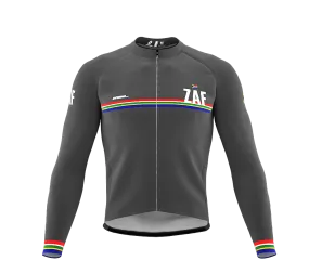 ScudoPro Pro Thermal Long Sleeve Cycling Jersey Country CODE South Africa Gray | Men and Women