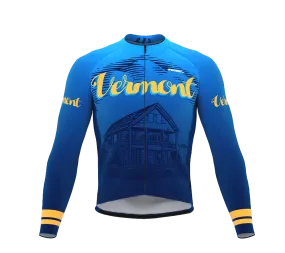 ScudoPro Pro Thermal Long Sleeve Cycling Jersey Vermont USA state Icon landmark identity  | Men and Women